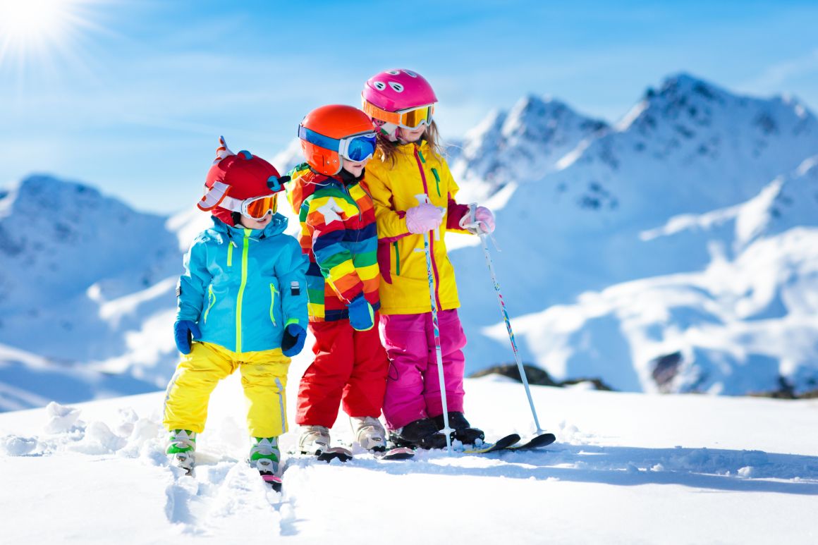 Děti na sněhu, Kaprun, Rakousko