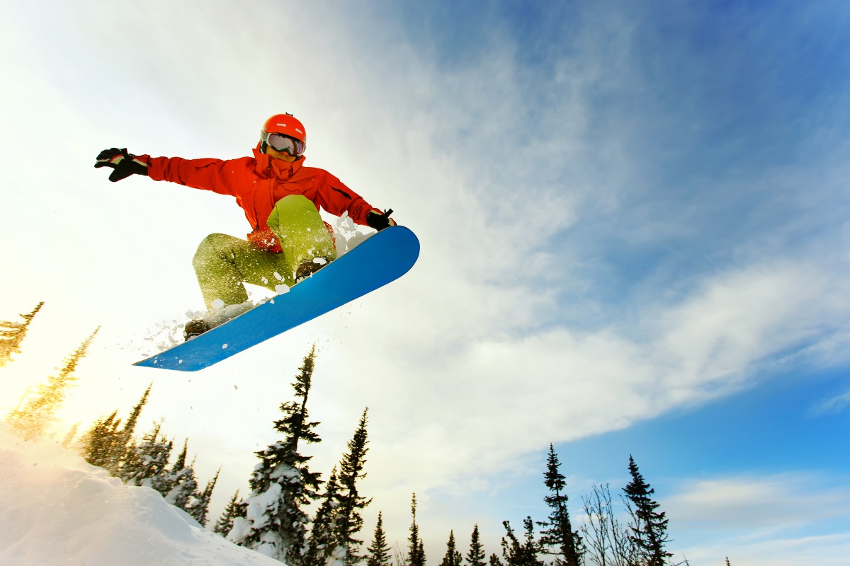 Briefmarke Viel Glück Saga snowboard jak jezdit Rand abstrakt technisch