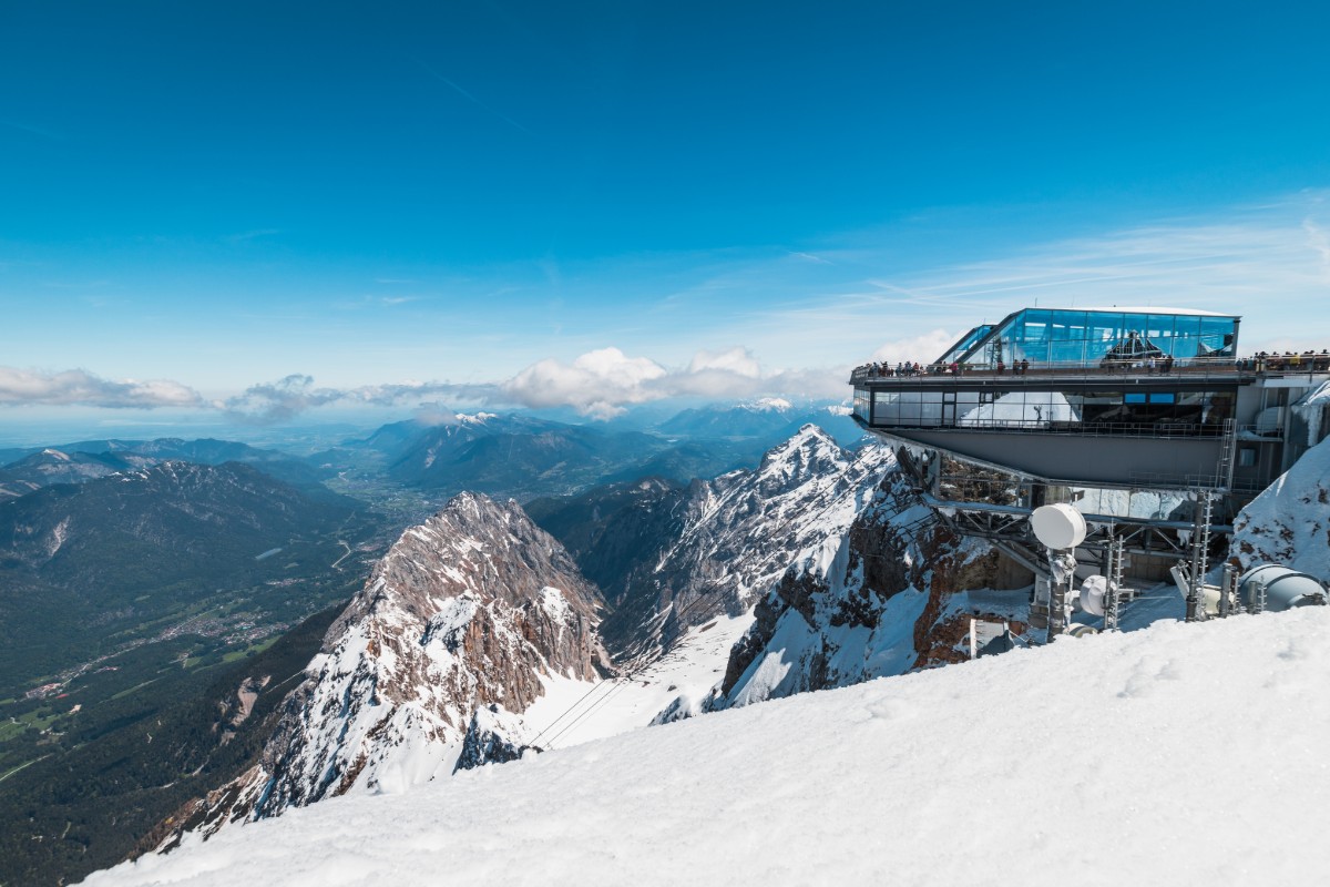 Horní stanice kabinové lanovky na Zugspitze