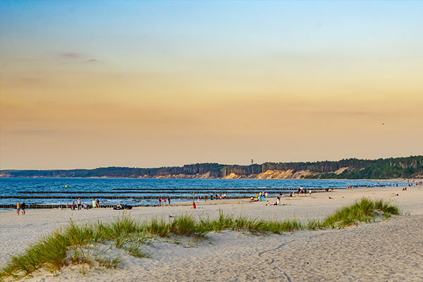 Pláž ve městě Ustka